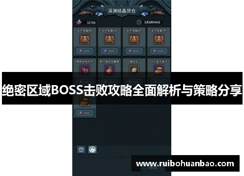 绝密区域BOSS击败攻略全面解析与策略分享